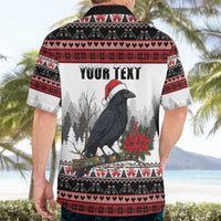 F Caw F Christmas Raven Personalized Hawaiian Shirt Holiday Crow Festive - Wonder Print Shop