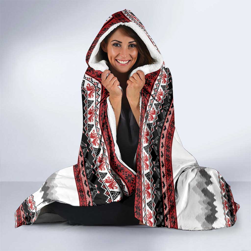 F Caw F Christmas Raven Personalized Hooded Blanket Holiday Crow Festive - Wonder Print Shop