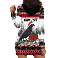 F Caw F Christmas Raven Personalized Hoodie Dress Holiday Crow Festive - Wonder Print Shop