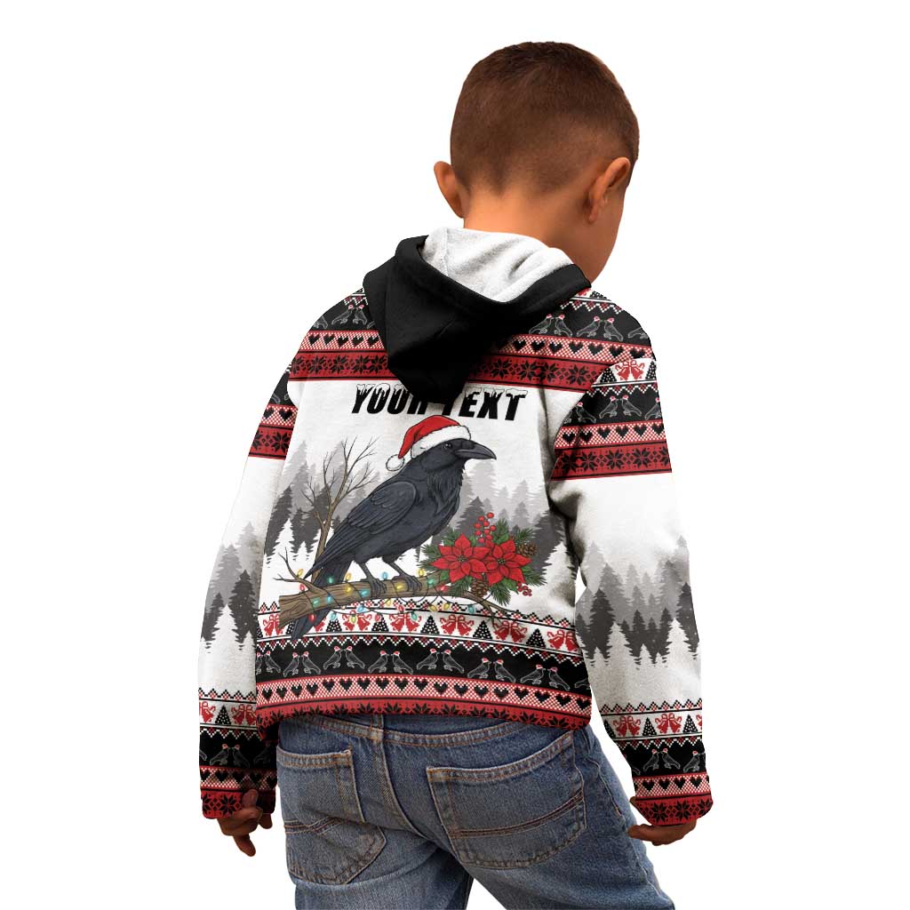 F Caw F Christmas Raven Personalized Kid Hoodie Holiday Crow Festive - Wonder Print Shop