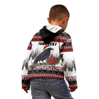 F Caw F Christmas Raven Personalized Kid Hoodie Holiday Crow Festive - Wonder Print Shop