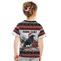 F Caw F Christmas Raven Personalized Kid T Shirt Holiday Crow Festive - Wonder Print Shop