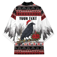 F Caw F Christmas Raven Personalized Kimono Holiday Crow Festive - Wonder Print Shop