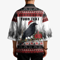 F Caw F Christmas Raven Personalized Kimono Holiday Crow Festive - Wonder Print Shop
