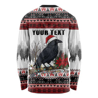 F Caw F Christmas Raven Personalized Long Sleeve Shirt Holiday Crow Festive - Wonder Print Shop