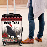 F Caw F Christmas Raven Personalized Luggage Cover Holiday Crow Festive - Wonder Print Shop