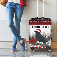 F Caw F Christmas Raven Personalized Luggage Cover Holiday Crow Festive - Wonder Print Shop