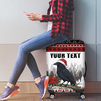 F Caw F Christmas Raven Personalized Luggage Cover Holiday Crow Festive - Wonder Print Shop