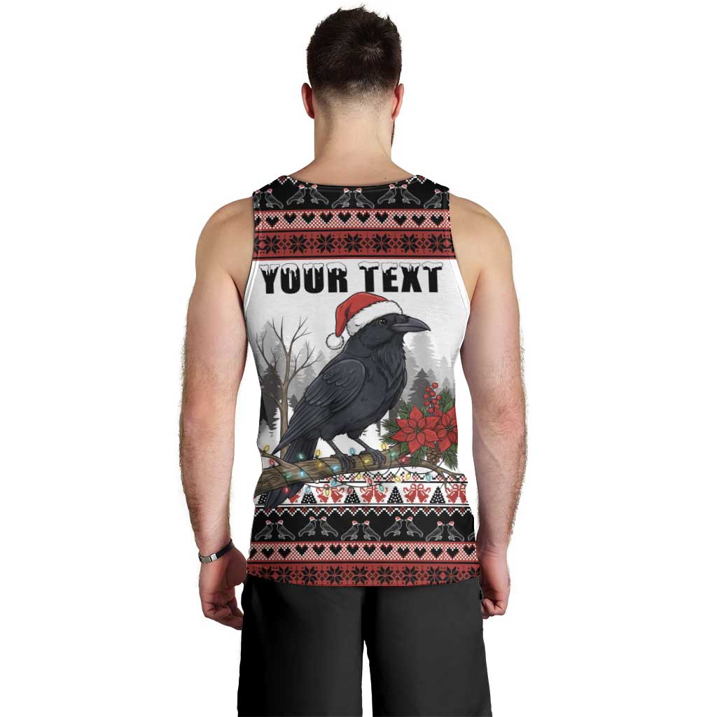 F Caw F Christmas Raven Personalized Men Tank Top Holiday Crow Festive - Wonder Print Shop
