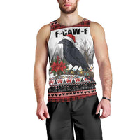 F Caw F Christmas Raven Personalized Men Tank Top Holiday Crow Festive - Wonder Print Shop