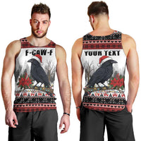 F Caw F Christmas Raven Personalized Men Tank Top Holiday Crow Festive - Wonder Print Shop