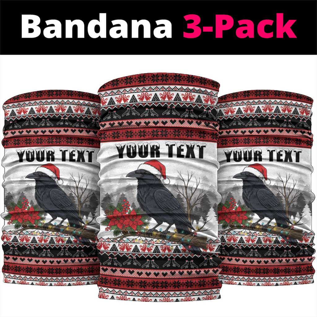 F Caw F Christmas Raven Personalized Neck Gaiter Holiday Crow Festive - Wonder Print Shop