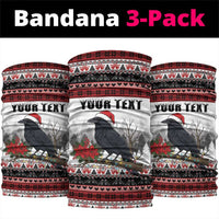 F Caw F Christmas Raven Personalized Neck Gaiter Holiday Crow Festive - Wonder Print Shop