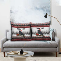F Caw F Christmas Raven Personalized Pillow Cover Holiday Crow Festive - Wonder Print Shop