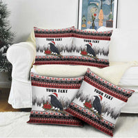 F Caw F Christmas Raven Personalized Pillow Cover Holiday Crow Festive - Wonder Print Shop