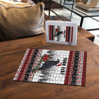 F Caw F Christmas Raven Personalized Puzzle Holiday Crow Festive - Wonder Print Shop