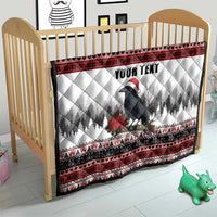F Caw F Christmas Raven Personalized Quilt Holiday Crow Festive - Wonder Print Shop