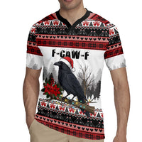 F Caw F Christmas Raven Personalized Rugby Jersey Holiday Crow Festive - Wonder Print Shop