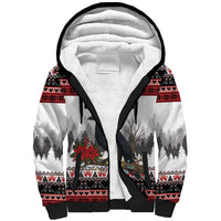 F Caw F Christmas Raven Personalized Sherpa Hoodie Holiday Crow Festive - Wonder Print Shop