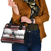 F Caw F Christmas Raven Personalized Shoulder Handbag Holiday Crow Festive - Wonder Print Shop