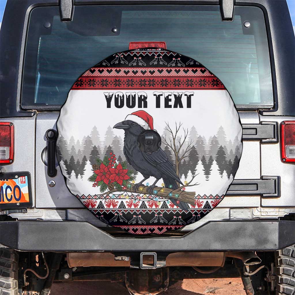 F Caw F Christmas Raven Personalized Spare Tire Cover Holiday Crow Festive - Wonder Print Shop