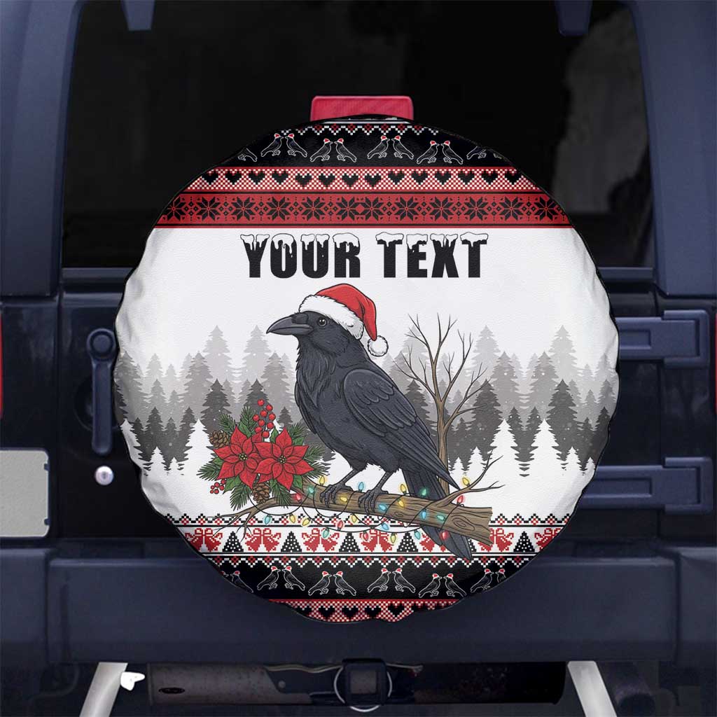 F Caw F Christmas Raven Personalized Spare Tire Cover Holiday Crow Festive - Wonder Print Shop