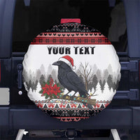 F Caw F Christmas Raven Personalized Spare Tire Cover Holiday Crow Festive - Wonder Print Shop