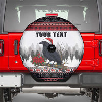 F Caw F Christmas Raven Personalized Spare Tire Cover Holiday Crow Festive - Wonder Print Shop