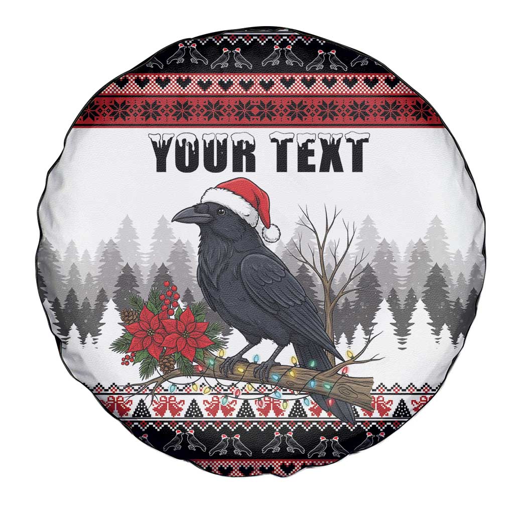 F Caw F Christmas Raven Personalized Spare Tire Cover Holiday Crow Festive - Wonder Print Shop