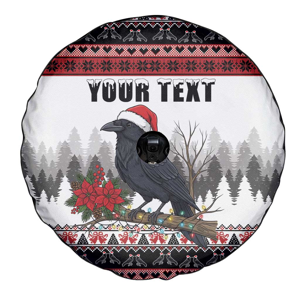 F Caw F Christmas Raven Personalized Spare Tire Cover Holiday Crow Festive - Wonder Print Shop