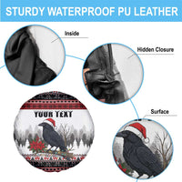 F Caw F Christmas Raven Personalized Spare Tire Cover Holiday Crow Festive - Wonder Print Shop