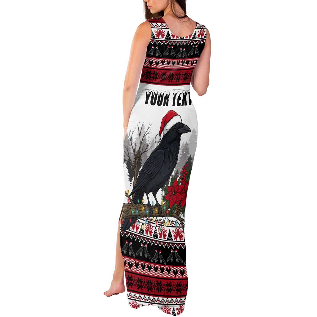F Caw F Christmas Raven Personalized Tank Maxi Dress Holiday Crow Festive - Wonder Print Shop