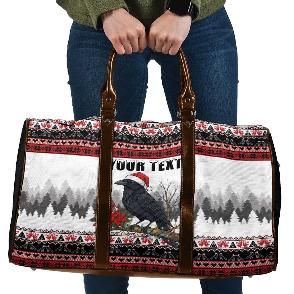 F Caw F Christmas Raven Personalized Travel Bag Holiday Crow Festive - Wonder Print Shop