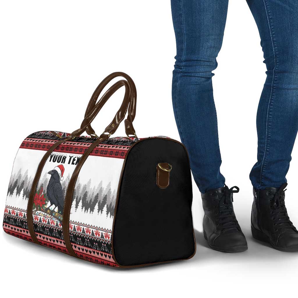 F Caw F Christmas Raven Personalized Travel Bag Holiday Crow Festive - Wonder Print Shop
