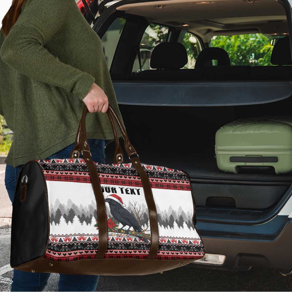 F Caw F Christmas Raven Personalized Travel Bag Holiday Crow Festive - Wonder Print Shop