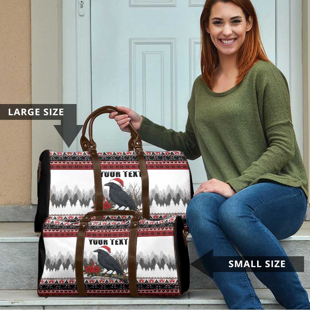 F Caw F Christmas Raven Personalized Travel Bag Holiday Crow Festive - Wonder Print Shop