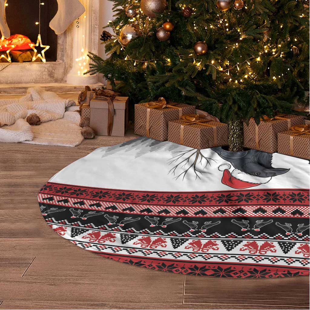 F Caw F Christmas Raven Personalized Tree Skirt Holiday Crow Festive - Wonder Print Shop