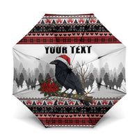 F Caw F Christmas Raven Personalized Umbrella Holiday Crow Festive - Wonder Print Shop