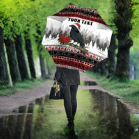 F Caw F Christmas Raven Personalized Umbrella Holiday Crow Festive - Wonder Print Shop
