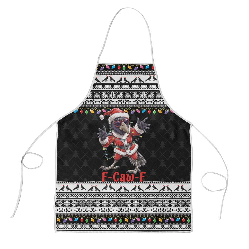 F Caw F Raven Christmas Apron Funny Santa Crow - Wonder Print Shop
