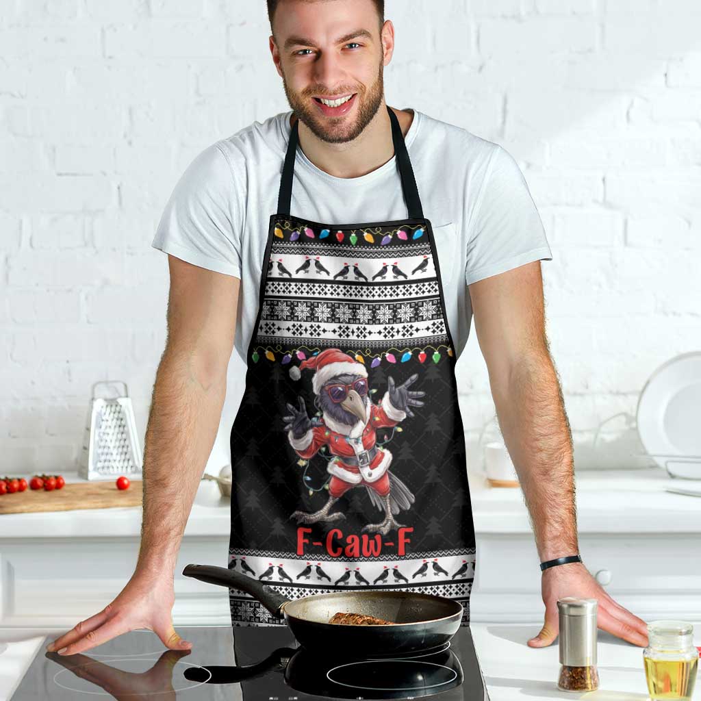 F Caw F Raven Christmas Apron Funny Santa Crow - Wonder Print Shop