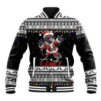 F Caw F Raven Christmas Baseball Jacket Funny Santa Crow - Wonder Print Shop