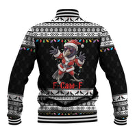 F Caw F Raven Christmas Baseball Jacket Funny Santa Crow - Wonder Print Shop