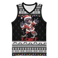 F Caw F Raven Christmas Basketball Jersey Funny Santa Crow - Wonder Print Shop