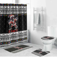 F Caw F Raven Christmas Bathroom Set Funny Santa Crow - Wonder Print Shop