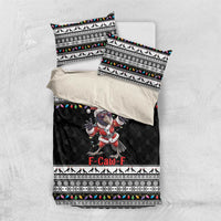 F Caw F Raven Christmas Bedding Set Funny Santa Crow - Wonder Print Shop