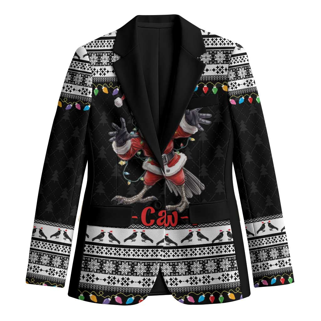 F Caw F Raven Christmas Blazer Funny Santa Crow - Wonder Print Shop