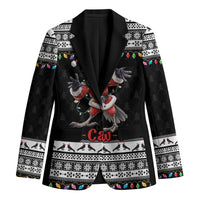 F Caw F Raven Christmas Blazer Funny Santa Crow - Wonder Print Shop