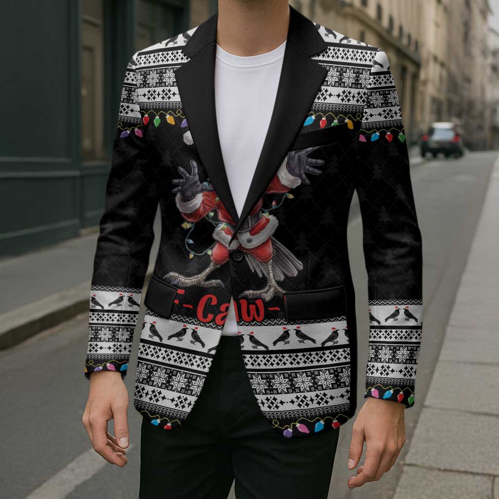 F Caw F Raven Christmas Blazer Funny Santa Crow - Wonder Print Shop