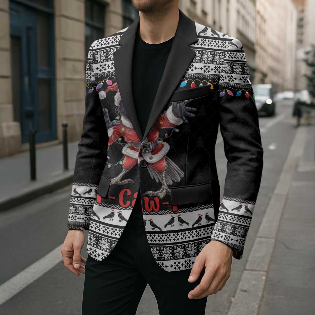 F Caw F Raven Christmas Blazer Funny Santa Crow - Wonder Print Shop